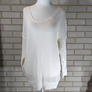 Calvin Klein Jeans White Knit Sweater Sz M